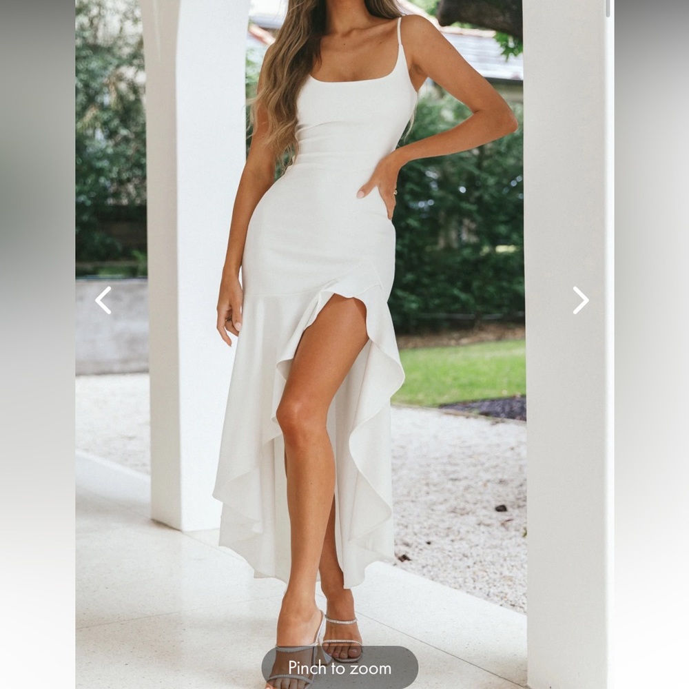 Selfie Leslie Emoji asymmetrical hemline dress white - Picture 4 of 4